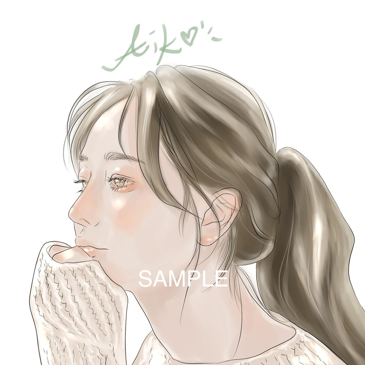 シンプルな横顔似顔絵お描きします お写真を元にお描きします。オープン記念¥5000→¥1500 イメージ3
