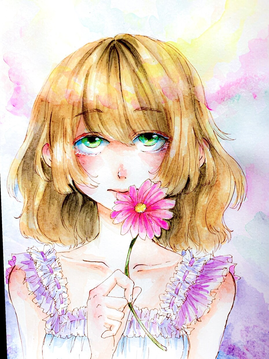 SNSアイコンなどにイラスト描きます ふんわり・やわらか女の子イラスト中心 イメージ1