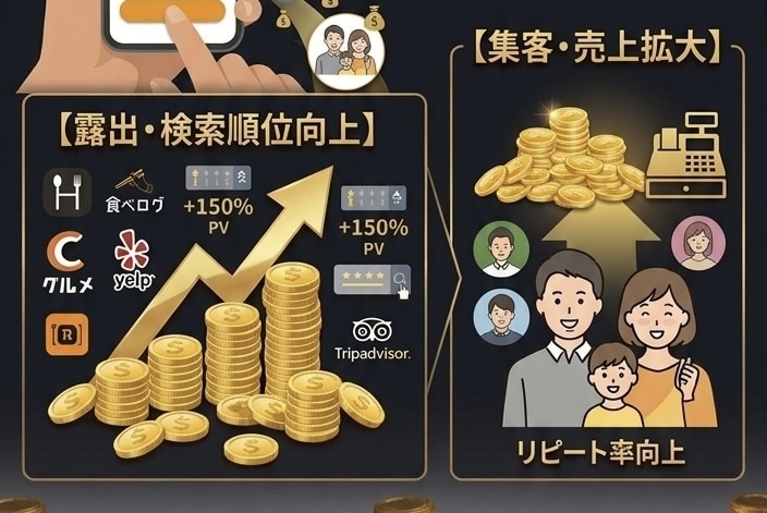 食べログ口コミ増加で検索順位も信頼度もアップします 日本人からのリアルな口コミで信頼と来店数アップ！ イメージ7