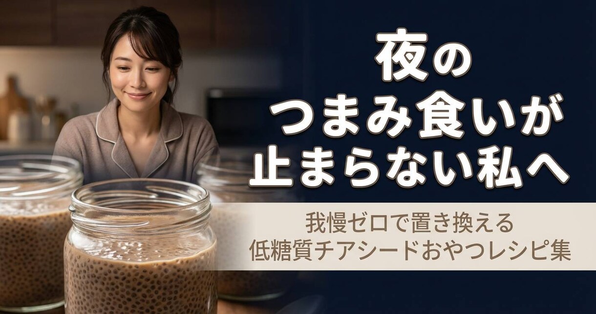 罪悪感ゼロ！低糖質チアシードスイーツレシピ教えます 夜、ついつい食べちゃうあなたへ…このスイーツで後悔ナシに！ イメージ1
