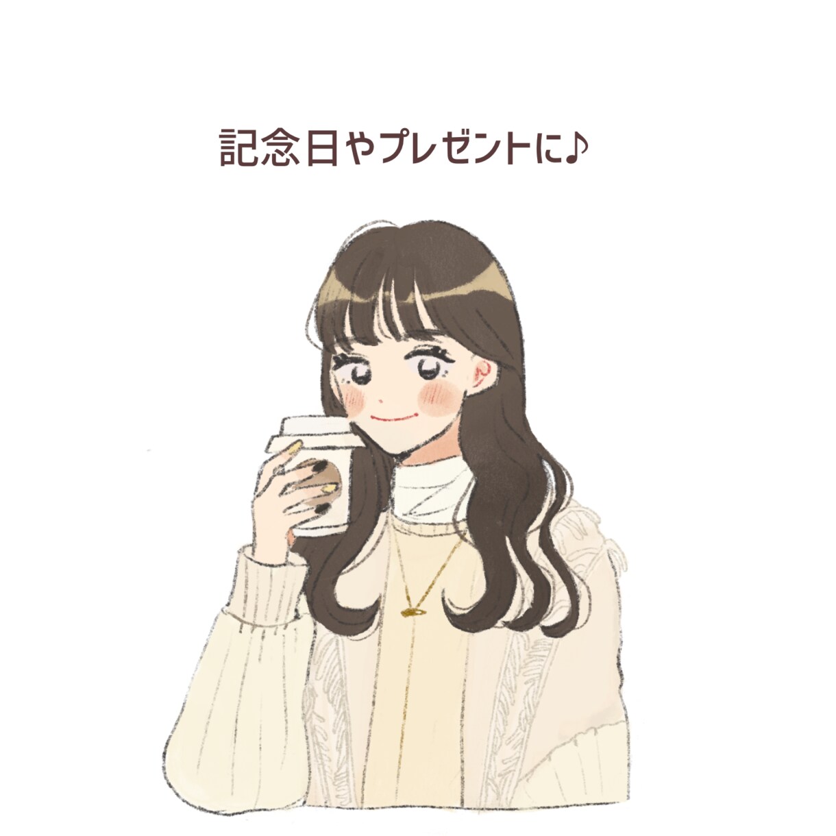 お写真を参考に淡い優しいイラスト描きます 記念日や誕生日に〜女の子のイラストが得意です♪ イメージ1