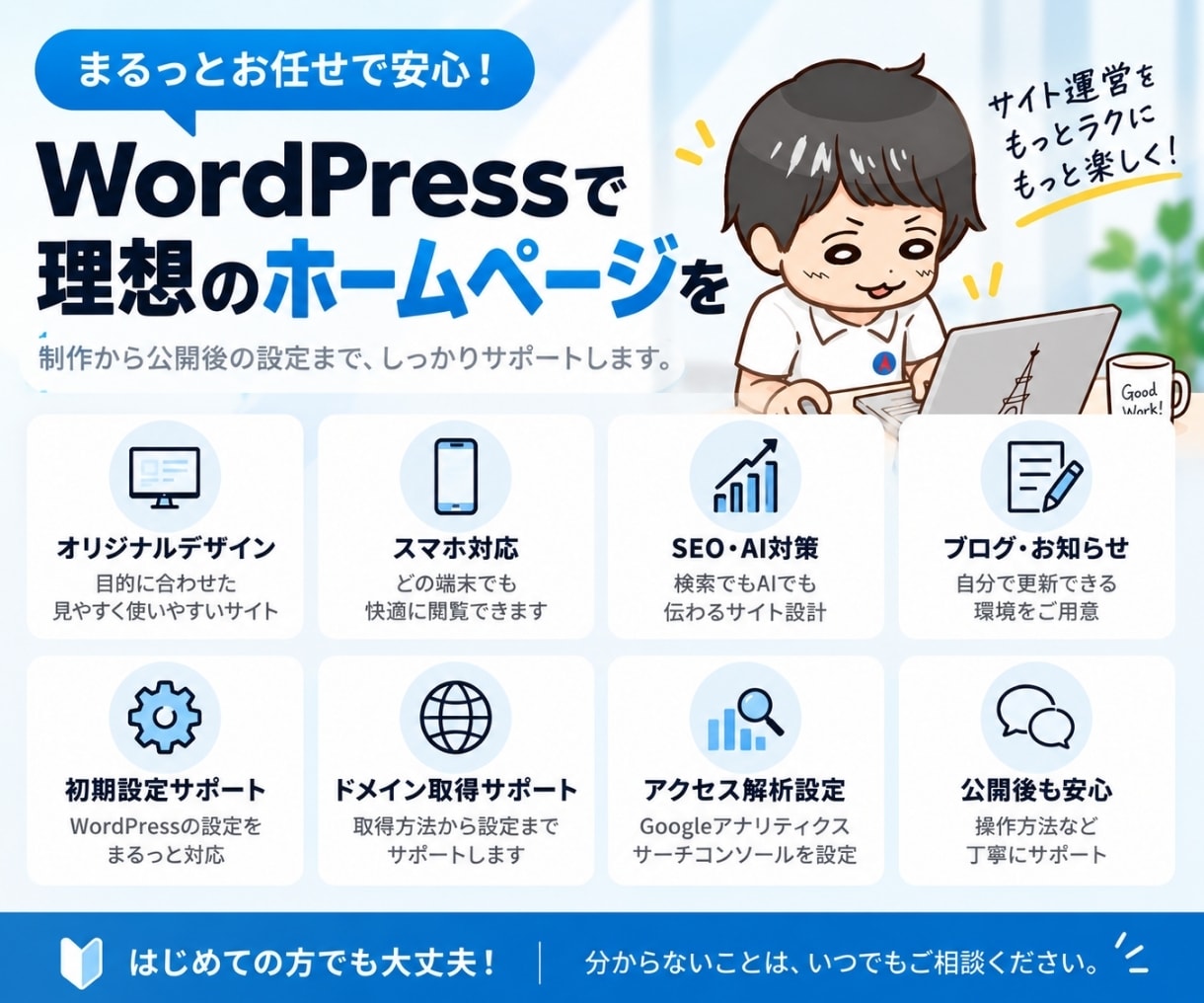 SWELLでAI・SEOを活用したHP制作します SEO・AI対策・記事自動化・アクセス解析まで考えた制作 イメージ2