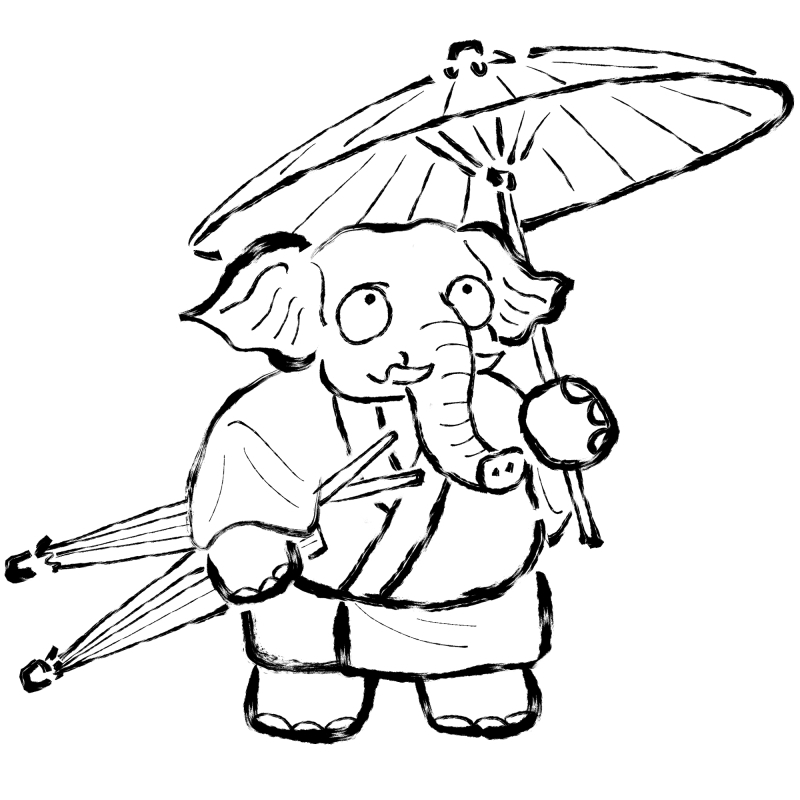 水墨画、鳥獣戯画、妖怪、龍、墨絵イラストを描きます 看板 グッズ アイコン 日本画 ラベル デザイン雑誌  和風 イメージ9