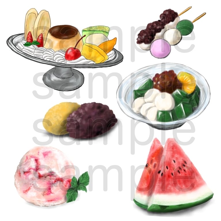 商用利用OK 食べものや料理のイラスト描きます web挿絵、SNSのアイコン、メニューやPOPにいかがですか イメージ7