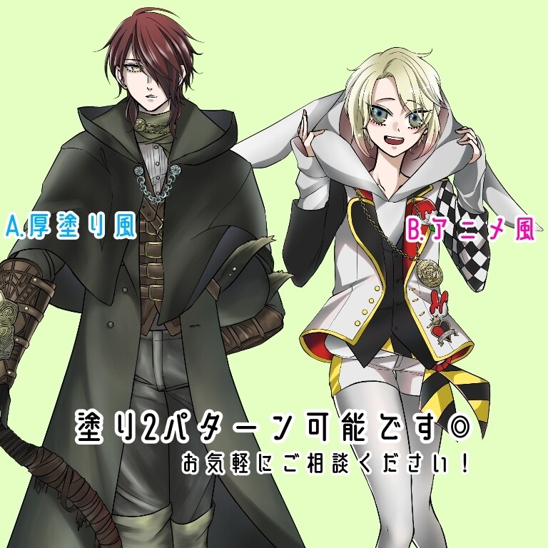 キャラクター立ち絵お描きします 魅力的なポーズでキャラクターを表現！ イメージ2