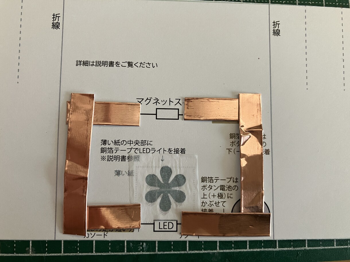 簡単１５分工作　花カゴカードキット作ります 美術と理科を遊ぼ　作って光る　飾って贈れるカード　ビジュリカ イメージ2