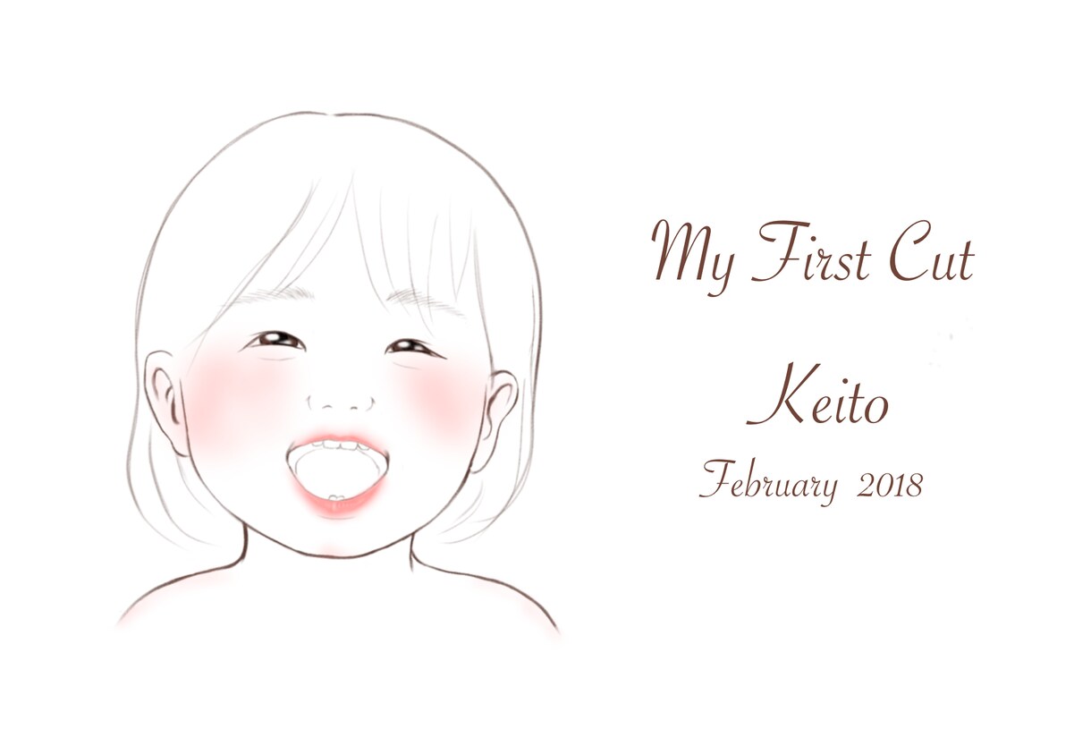 初めてのカットを似顔絵で残します 切った髪も想いも全部、ぎゅっととじこめます。 イメージ6