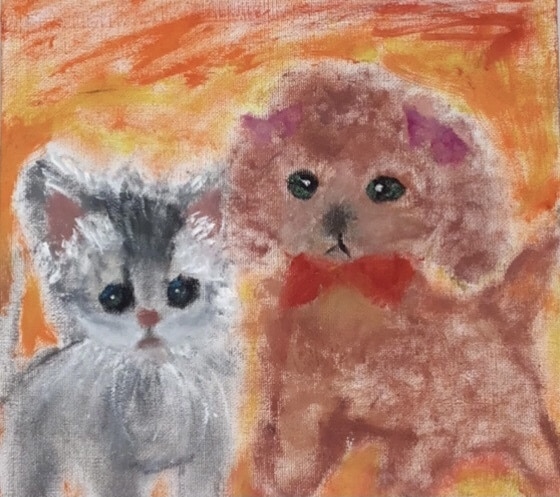 あなたの愛犬・愛猫を油絵でお描きします あなたの大切なペットを画像でお渡しします✨(⁎ᴗ͈ˬᴗ͈⁎) イメージ1
