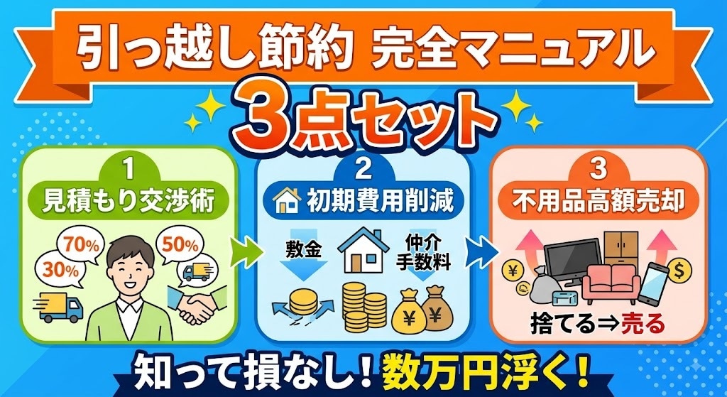 知らずに損する引っ越し費用を安く抑えます 知るだけで数万円浮く！見積もり・賃貸初期費用の見直しノウハウ イメージ1