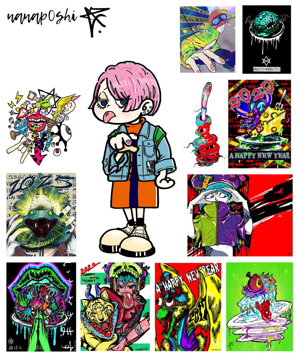 独特なロゴやイラストを描きます 主に原色を使ったデザインやイラストが得意です イメージ1