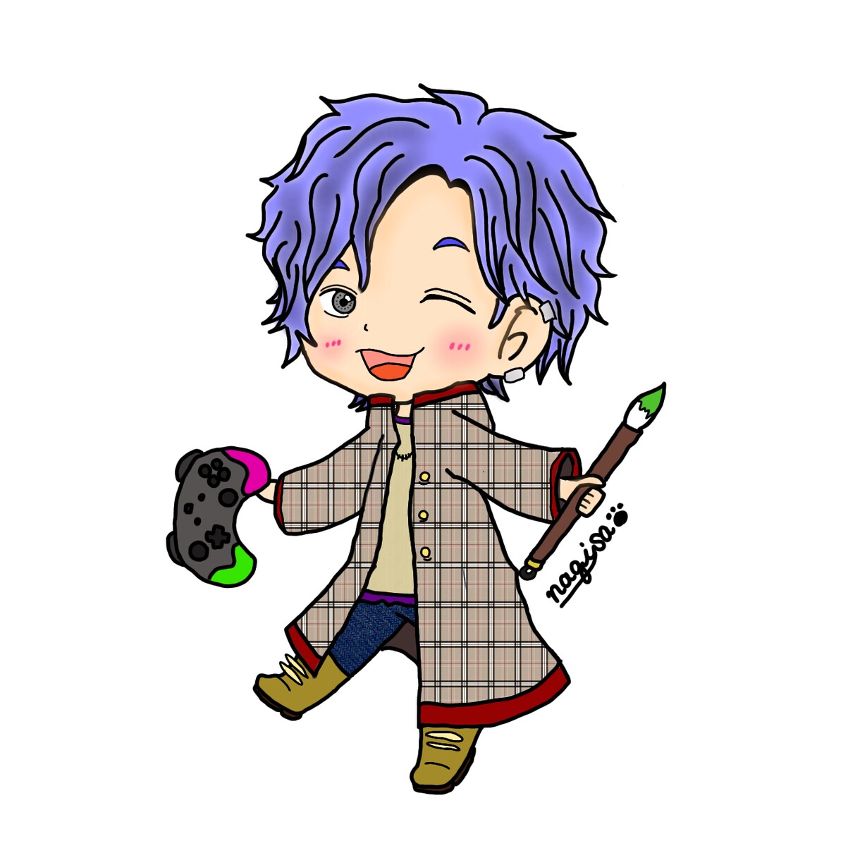 SNS等で使える貴方だけのアイコン描きます 貴方だけのオリジナルミニキャラアイコンを作成致します。 イメージ1