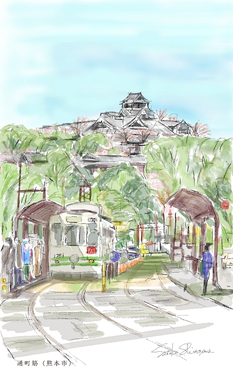 好きな風景をデジタル水彩画で描きます 旅行先の想いでの風景やいつも見る風景を絵葉書にしませんか イメージ2