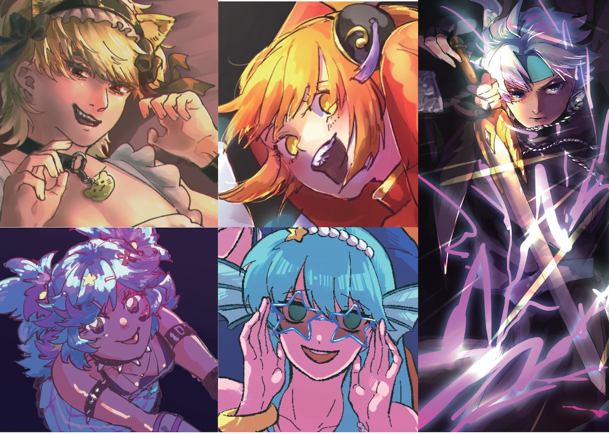 アイコン、MV、立ち絵などに！イラスト作成します キャラクターをキラキラと魅力的に描きます！ イメージ4