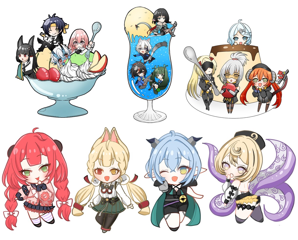 可愛いSDイラストお描きします コミケで販売実績あり！可愛いSDお描きします イメージ1