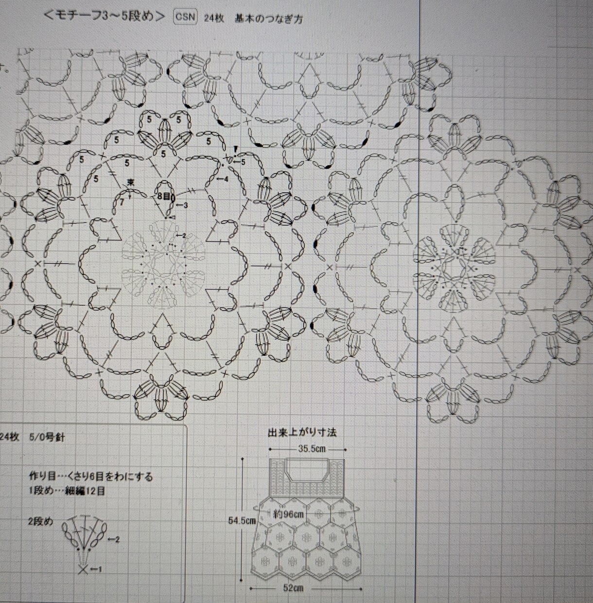 手書きの編図をデーター化して清書します。ます 毛糸メーカー様、個人の教室でご使用、趣味でのご使用等に。 イメージ1
