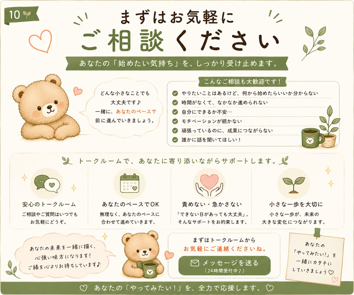 ひとり作業の進捗報告先になり、作業継続を支えます ひとりで頑張る毎日に、安心して進捗を報告できる相手になります イメージ10