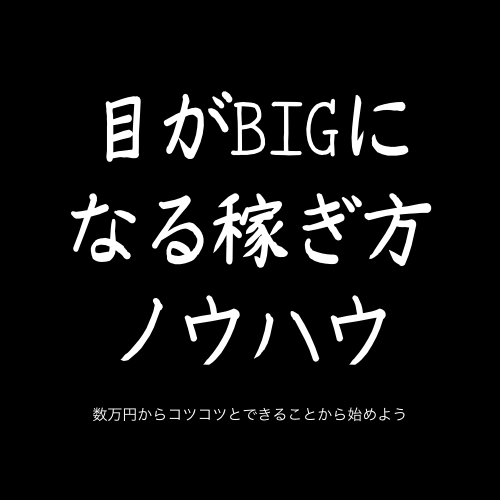 目がBIG！お金の稼ぎ方マニュアルをお渡しします 副収入が欲しい！スキルや知識がなくても即実践できるノウハウ イメージ1