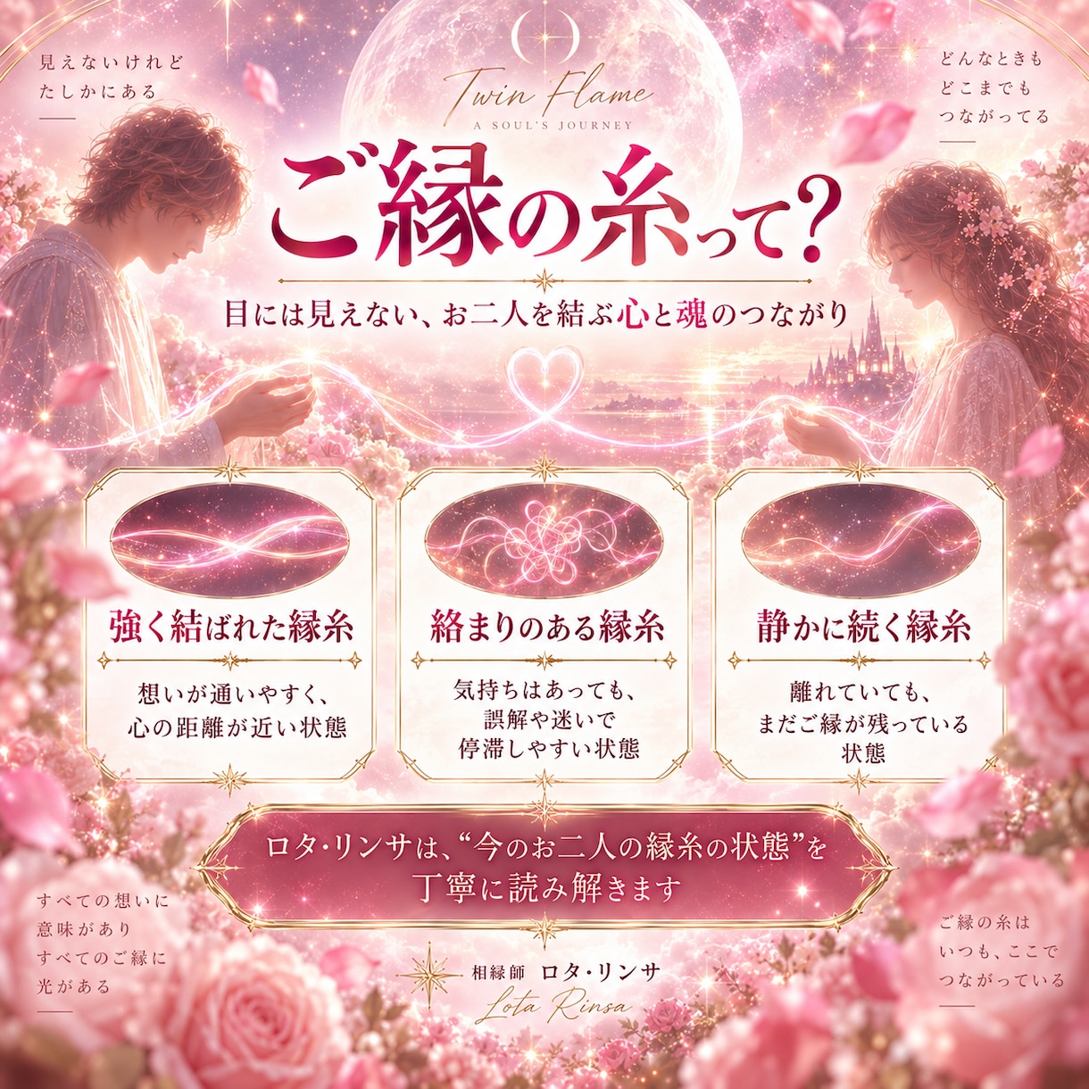 あの人は本当にツインレイ？魂の繋がりを霊視します サイレント期間・本音・魂の縁・統合への道筋まで読み解きます イメージ3