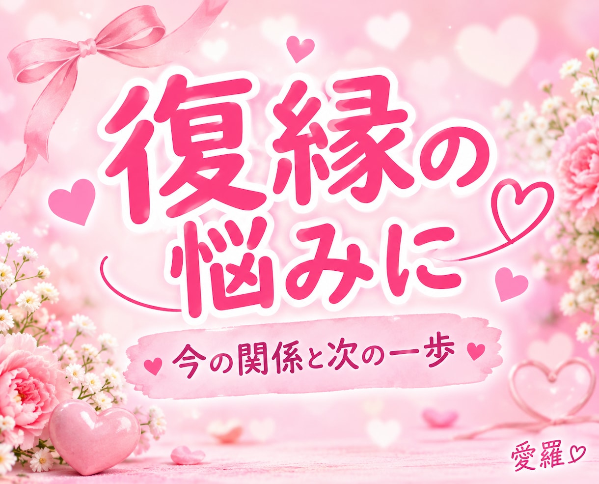 復縁の迷いとこれからの関わり方を鑑定しますます 忘れられない想いに寄り添い、今の関係と次の一歩を見つめます イメージ1