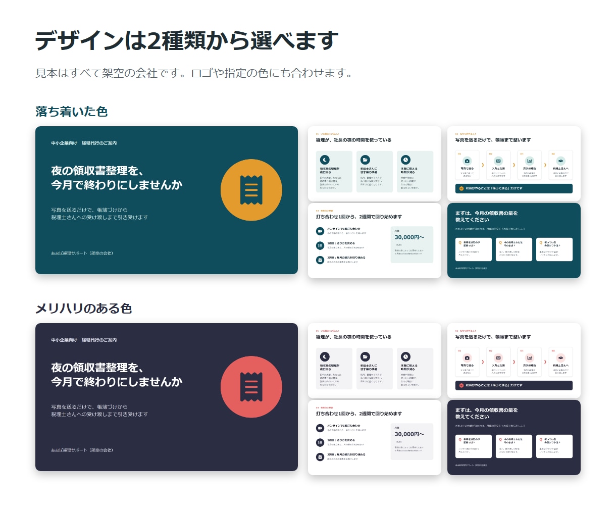 メモや音声から、商談で話す順の営業資料を作ります 伝えたいことはあるのに形にできない方へ｜5枚4,000円 イメージ2