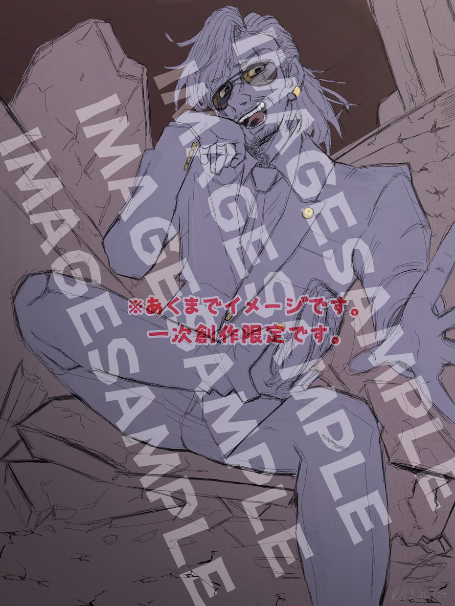 少しダークな色合いのイラスト描きます 貴方の代理さんやオリキャラを是非描かせてください！ イメージ2