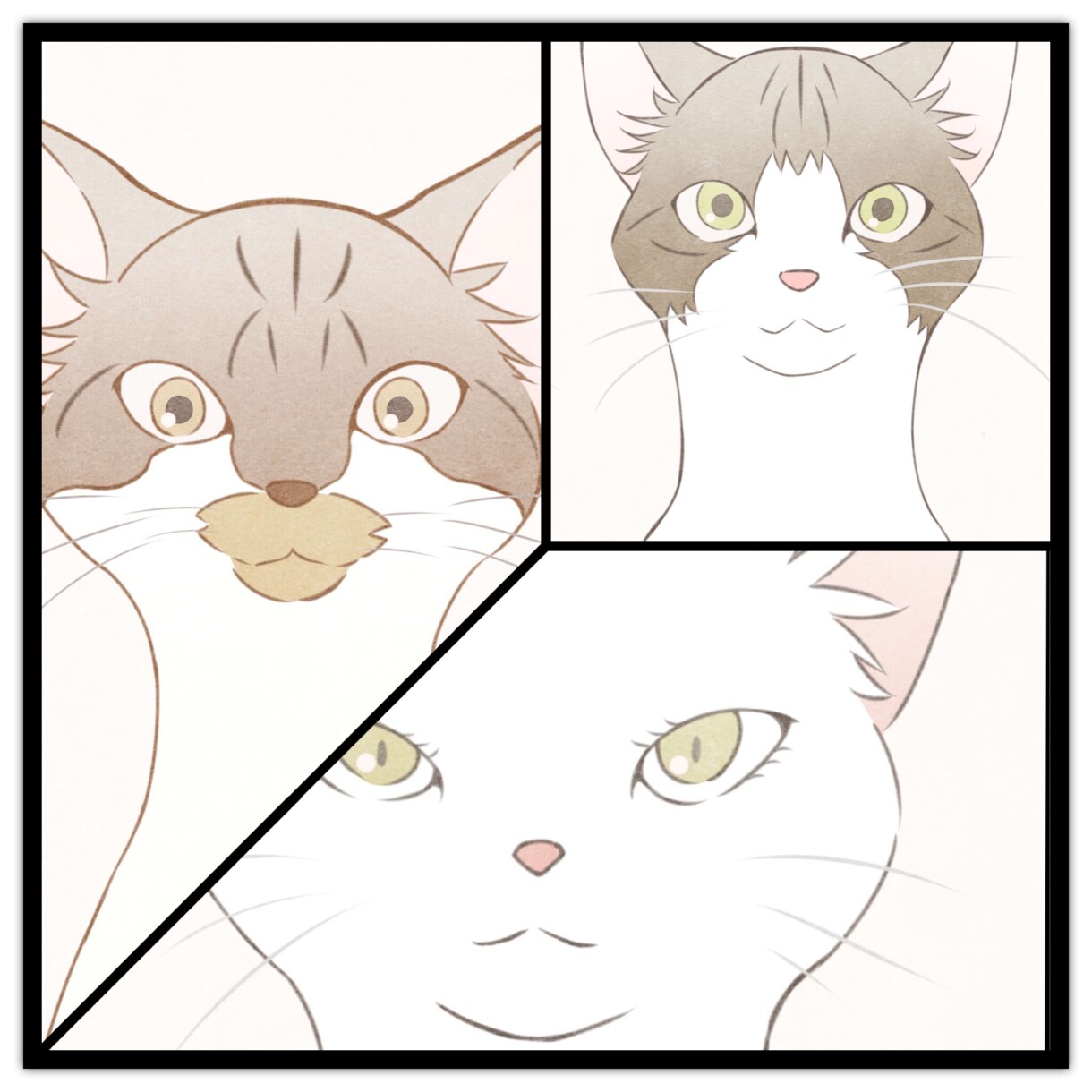 あなたの可愛い猫さんのデフォルメ似顔絵を描きます 猫を愛してやまない皆さんにおすすめします イメージ1