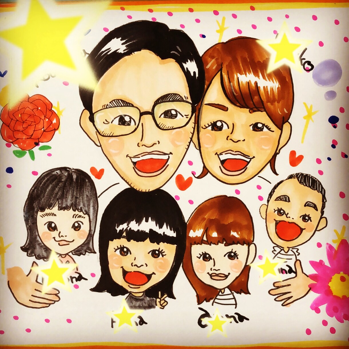 結婚式、記念日、大切な方への似顔絵描きます あなた用の似顔絵、イラスト描きます イメージ3