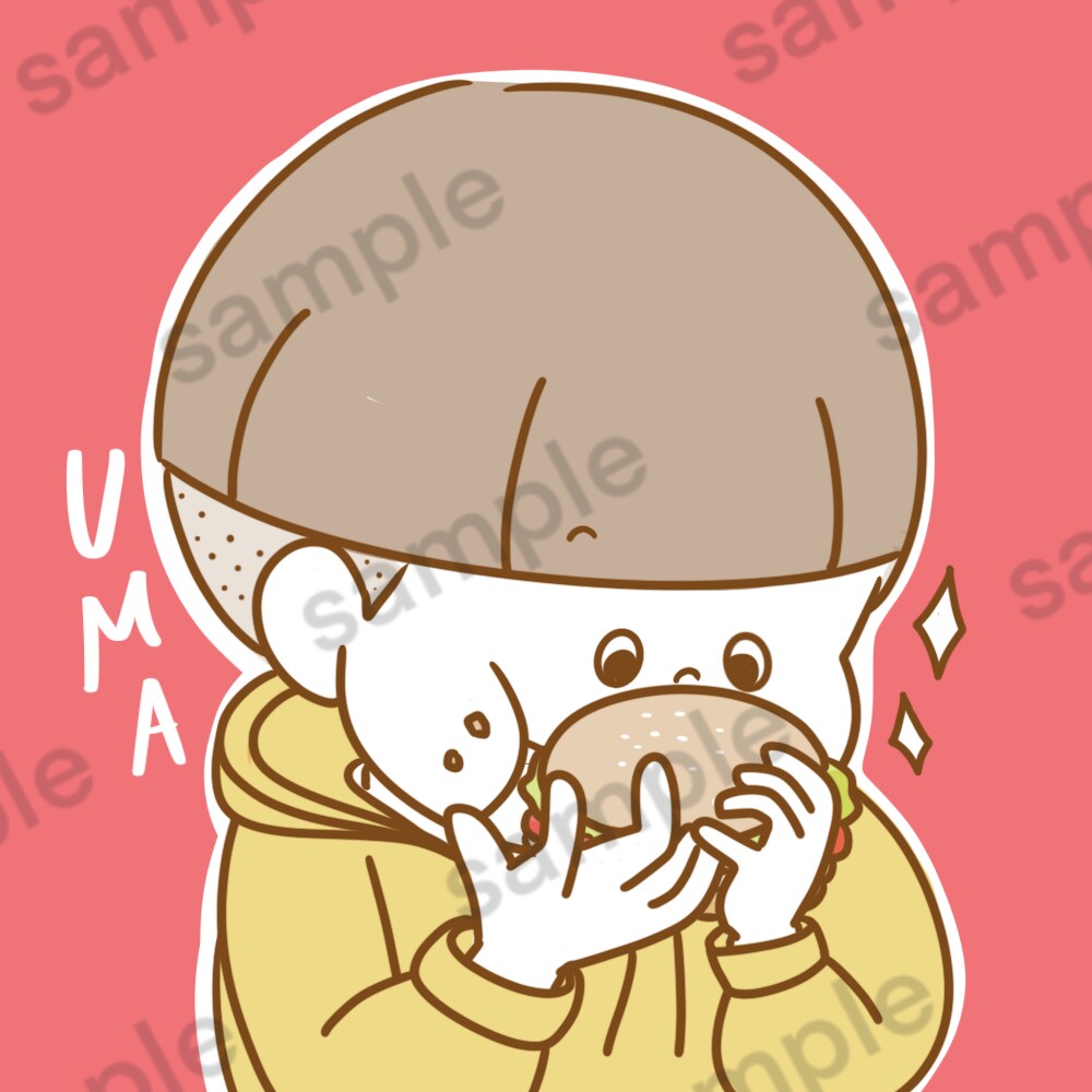 受付休止中です。SNSで使える似顔絵アイコン！ます ポップカラーな似顔絵イラストアイコンで個性を出したい方へ イメージ5