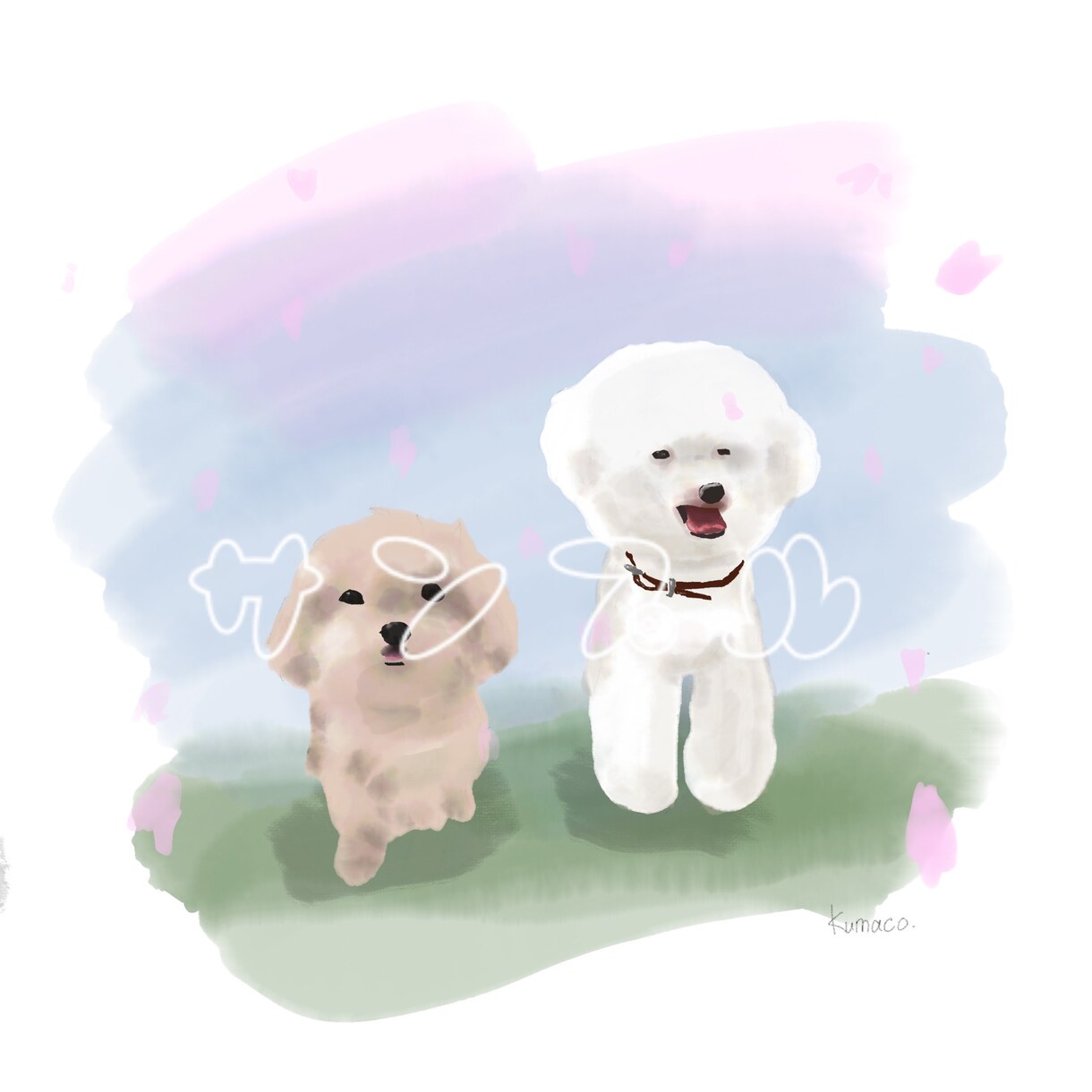 水彩風のイラスト描きます 温かみのある淡い雰囲気！（動物のみ） イメージ1