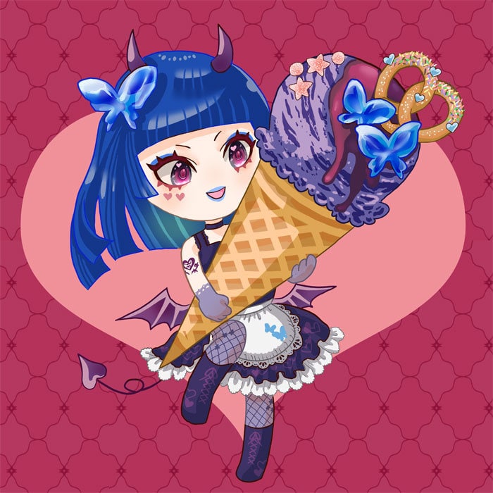 SNSなどで使えるデフォルメイラスト描きます アイコン等に使えるポップカラーやダークなミニキャラ描きます！ イメージ4