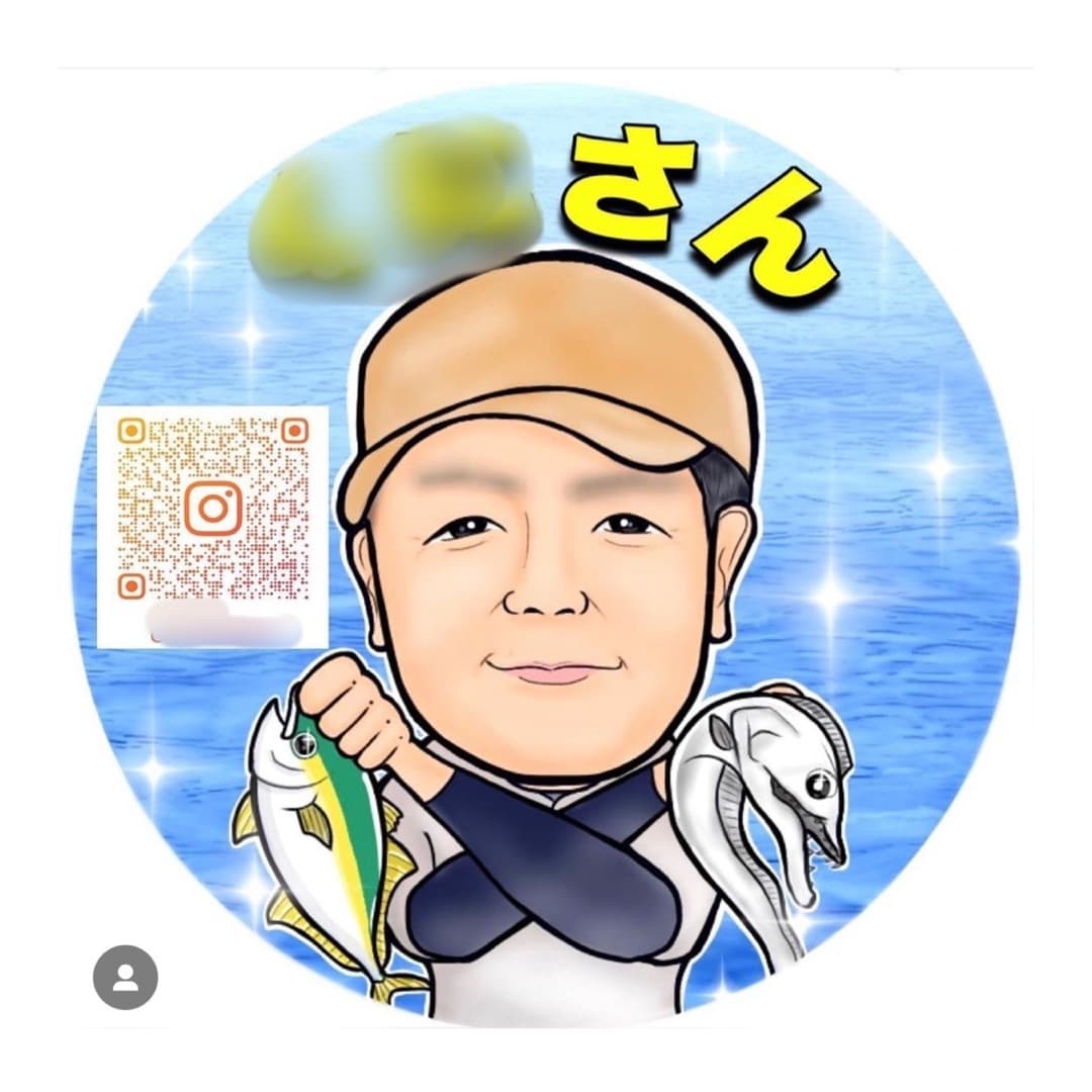 釣り魚ステッカー発送OKリアルより似顔絵作成します ステッカー発送可能！JPGかPNGデータ納品します イメージ7