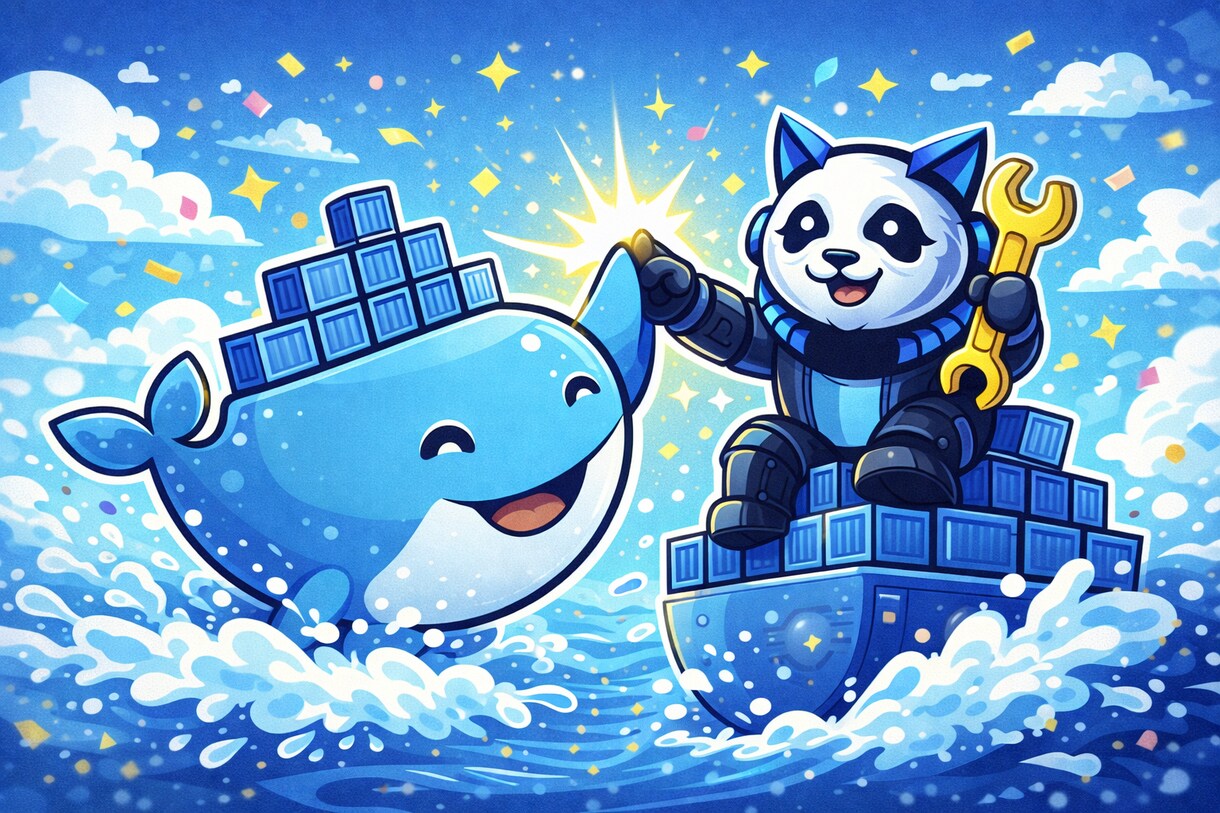 Dockerイメージ作成・設定を支援しますます 開発用Dockerを最短で整えます イメージ1