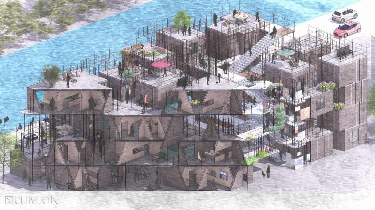 CGで温かみのある外観・内観パース作ります 現役建築学生が、あなたの設計イメージをCGで実現させます。 イメージ6