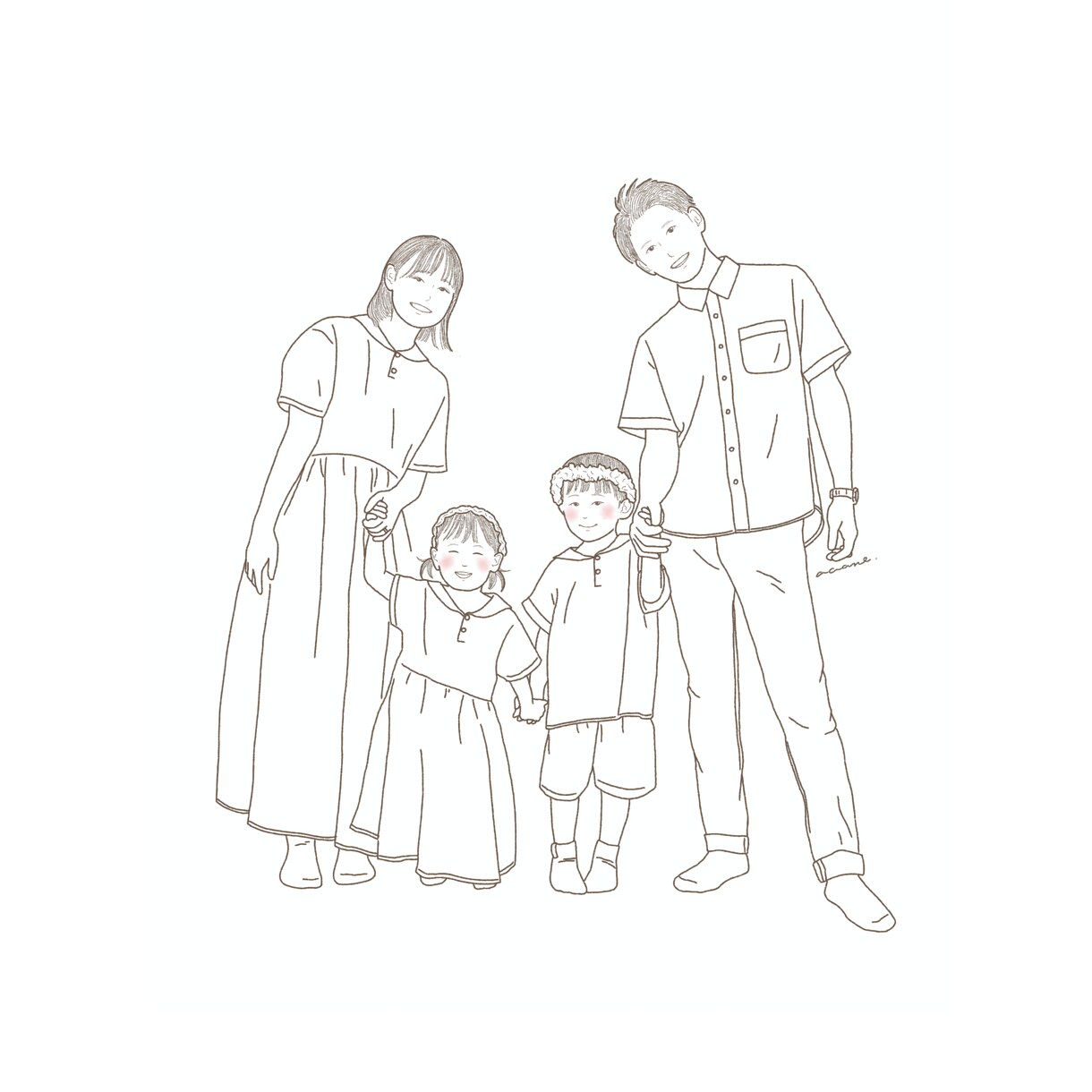 大切な思い出を、やさしい似顔絵にします 記念日も、何気ない日常も。大切なあの日の思い出を特別な1枚に イメージ4