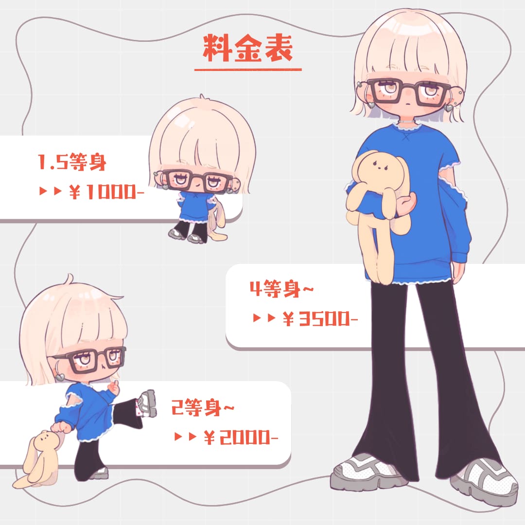 デフォルメイラスト制作いたします オリジナルグッズや配信などに！ イメージ2