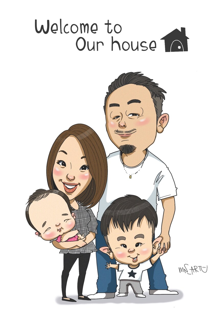 ご家族お子様の似顔絵をお描きします 世界に１つ可愛いキャラクタータッチの似顔絵 イメージ3