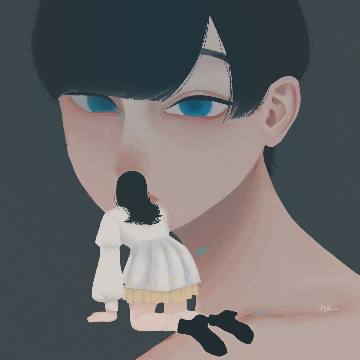 淡くて雰囲気のある一枚絵描きます 個性的なタッチの絵で目を惹く人物絵を求めている方へ イメージ1