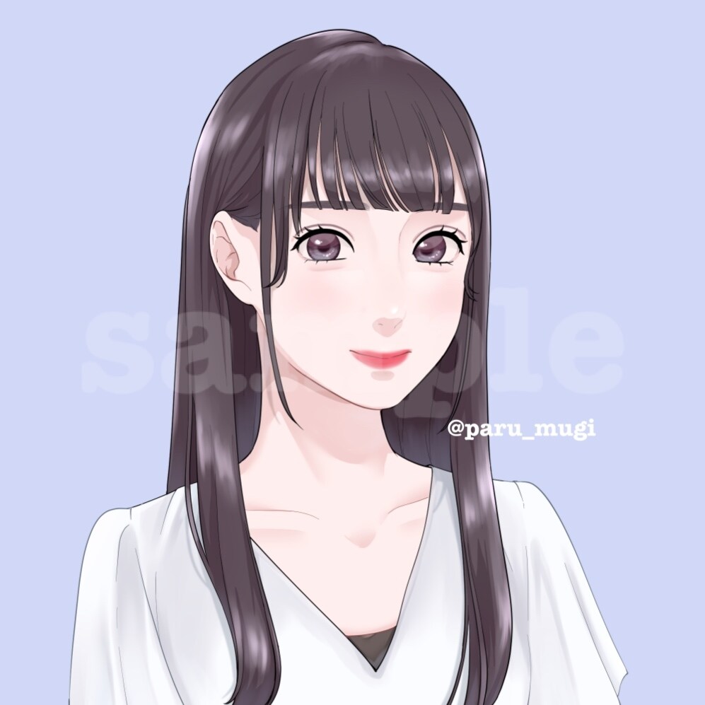 お写真から◎アニメ調の似顔絵を描きます リアルすぎず清潔感のある似顔絵☺︎アイコンやブログ記事に⭐︎ イメージ8