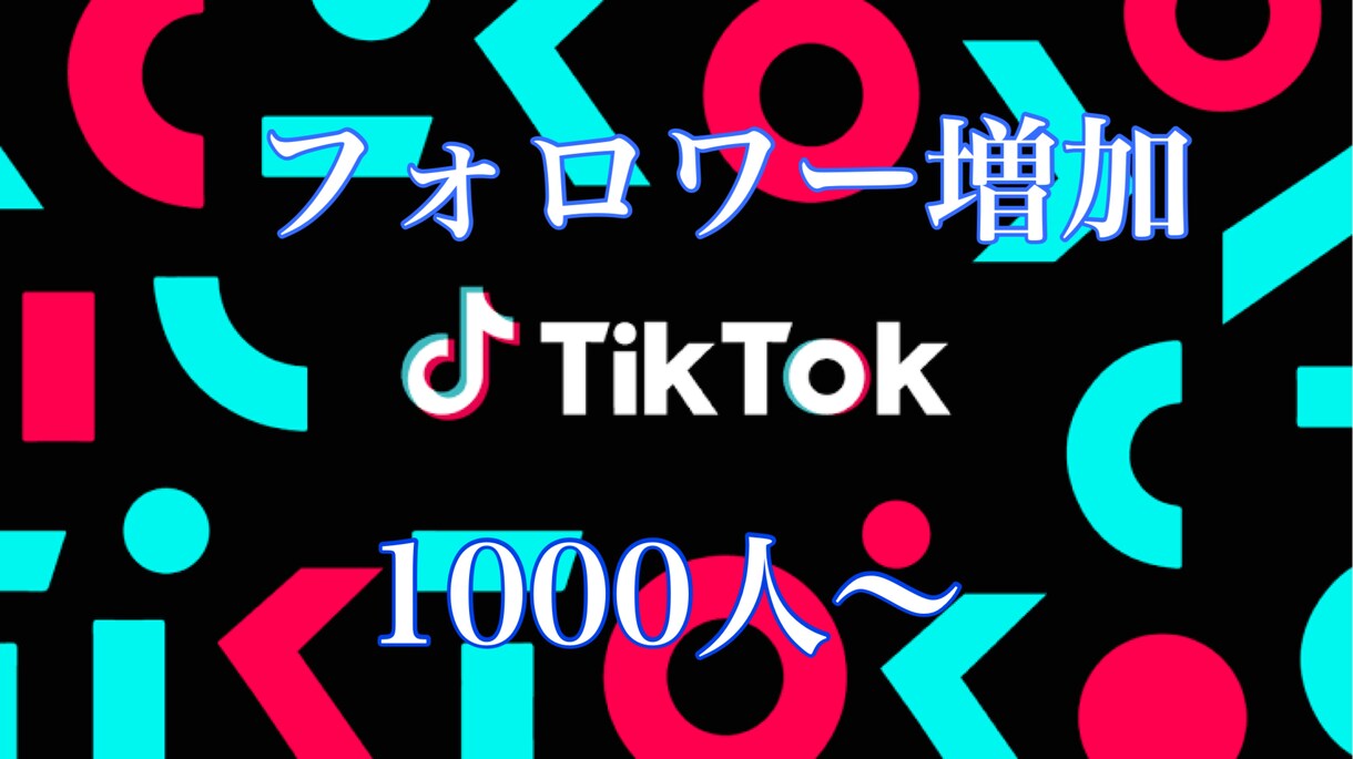 tiktokフォロワー増やします 多国籍のフォロワーに宣伝致します！ イメージ1