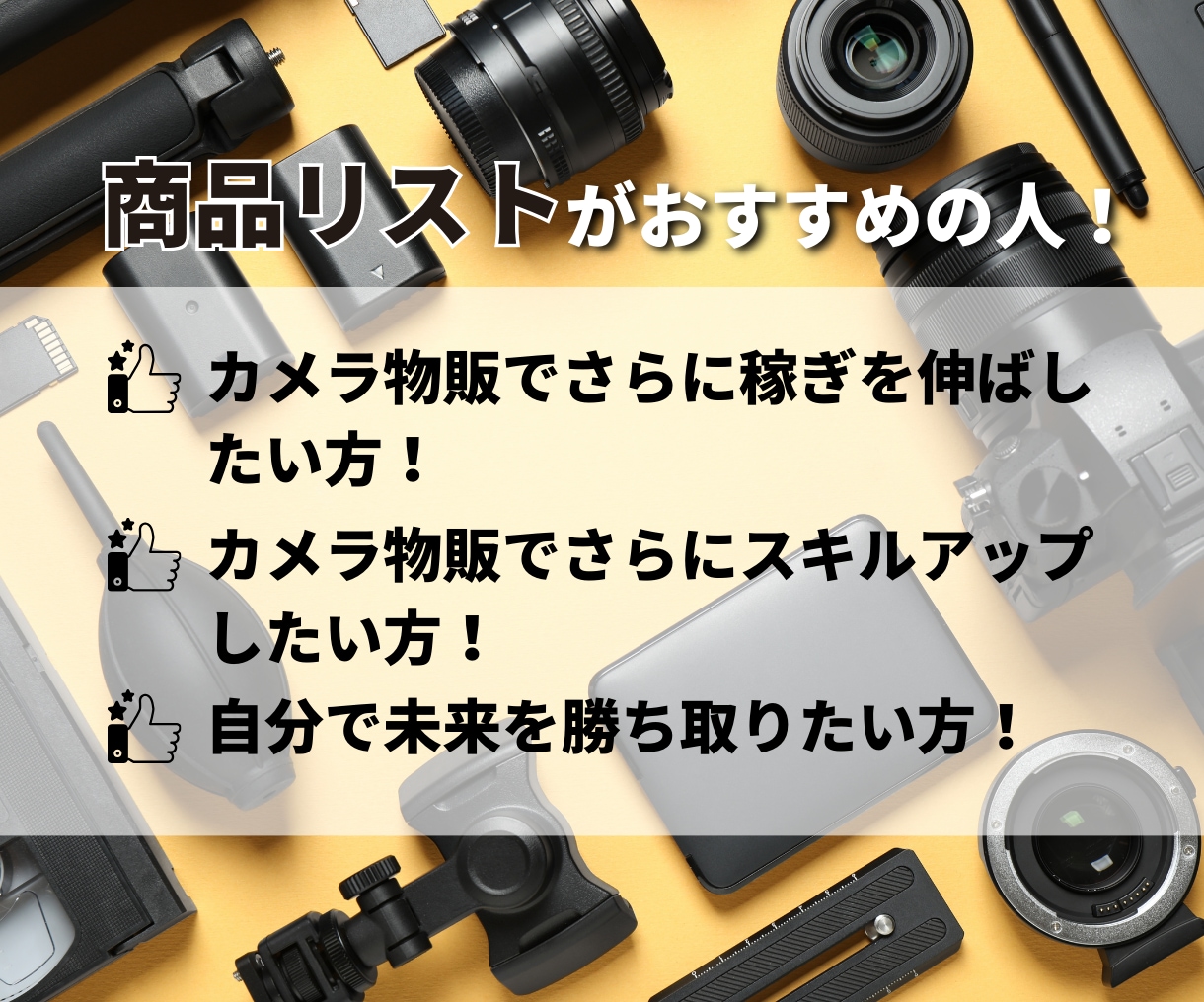 カメラ売れ筋商品をヤフオクトップセラーが教えます 【ライバル不在！】超穴場仕入れ！ 商品リスト30 イメージ5