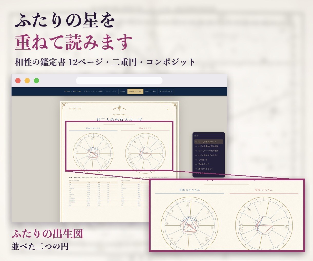 初心者向け｜ホロスコープ鑑定書を自動で作れます 学んで、そのまま鑑定に使える自動生成ツール｜無料体験版あり イメージ7