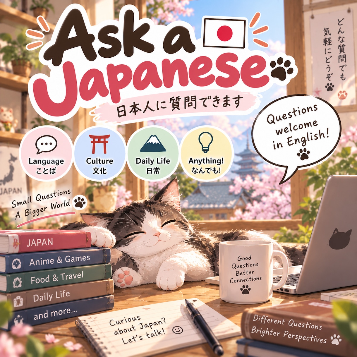 Ask a Japanese 日本人に質問できます 日本人にちょっと聞いてみたかったこと、ありませんか？ イメージ1