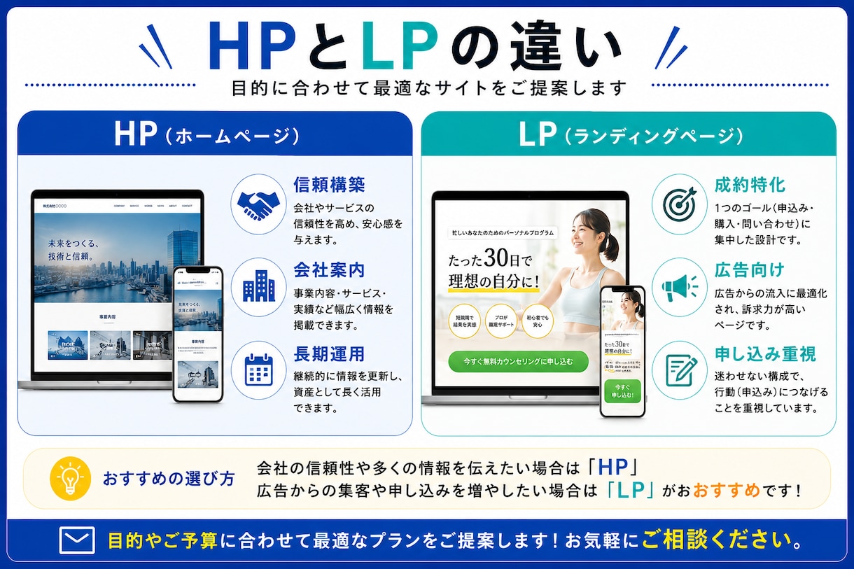 信頼構築HP、成約特化LPを作成します 格安HP・LP作成、オプション無料サービスいたします。 イメージ4