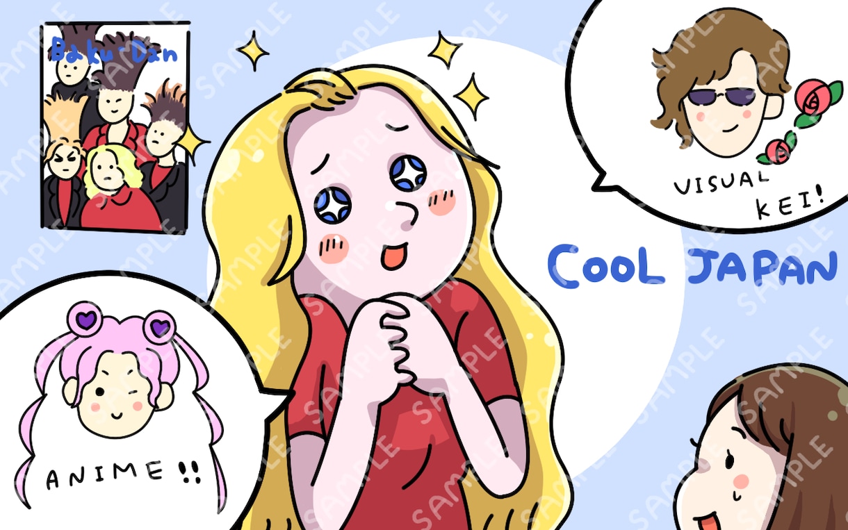 定期購入可★シンプル可愛いイラストをお届けします HP、ブログ、Instagram、パンフレットの挿絵に！ イメージ3