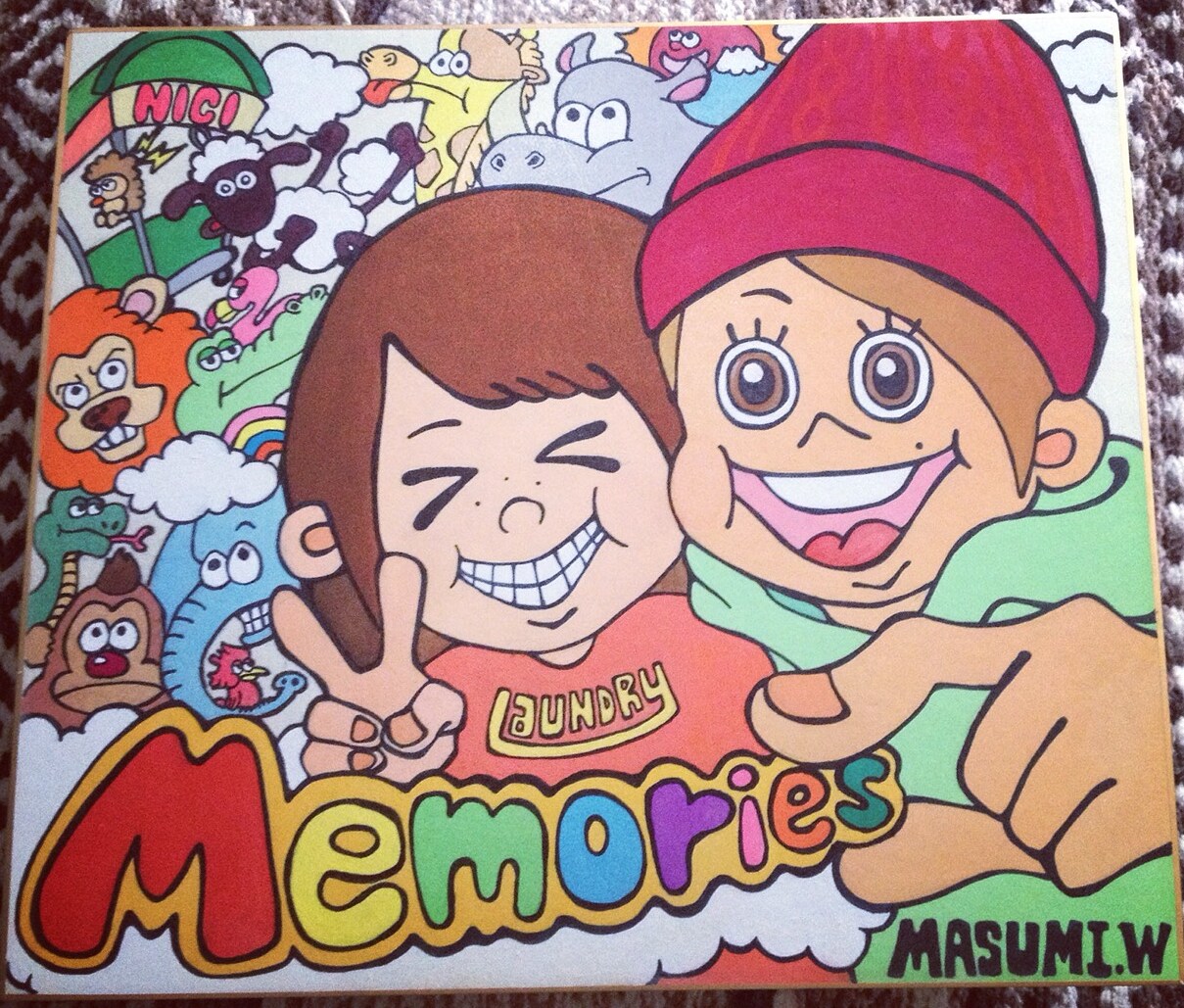 ポップで可愛い似顔絵やイラスト制作します ☆★【SNS使用可】現物をお届け！思い出に★☆ イメージ2