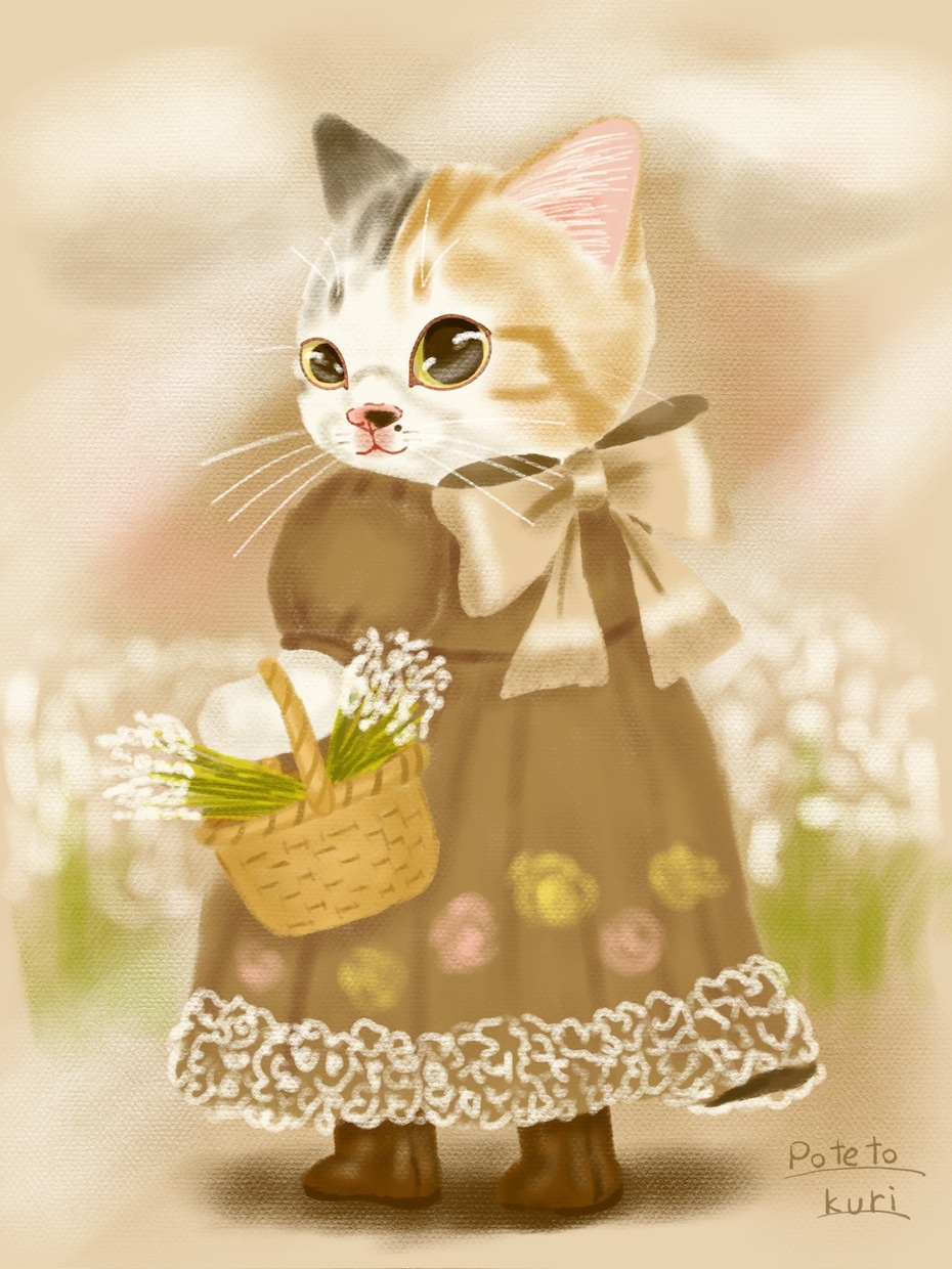パステル画風猫のイラストをお描き致します 暖かいアナログパステル画風のイラストをお描きします。 イメージ4