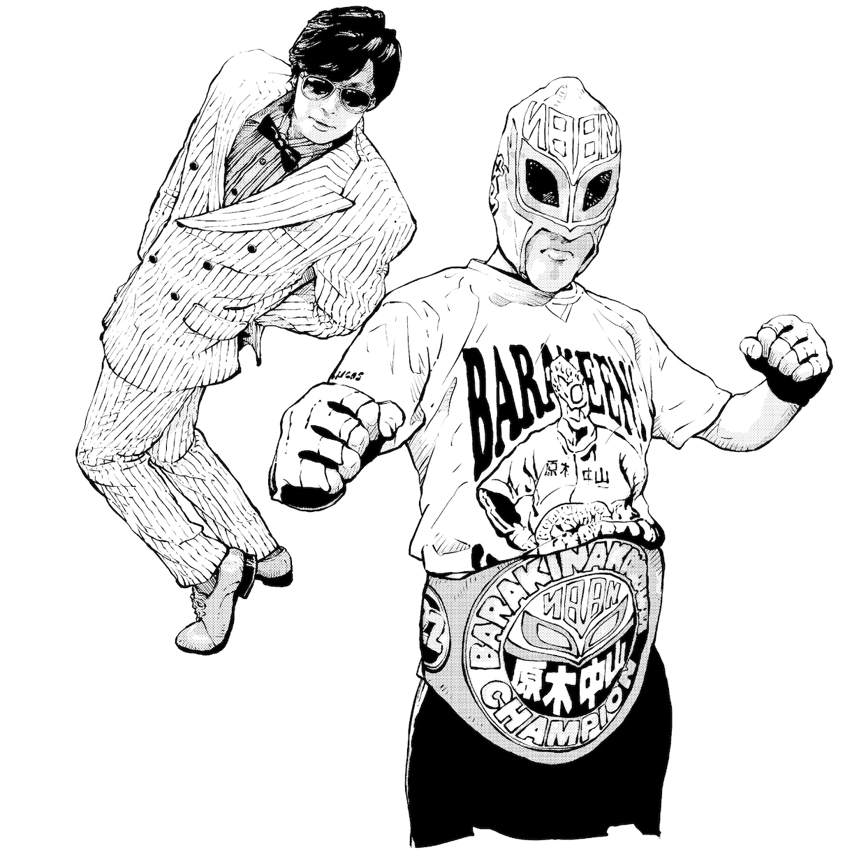 マンガ風似顔絵(モノクロ)描きます アイコン、プレゼントや年賀状、ウェルカムボードに イメージ5