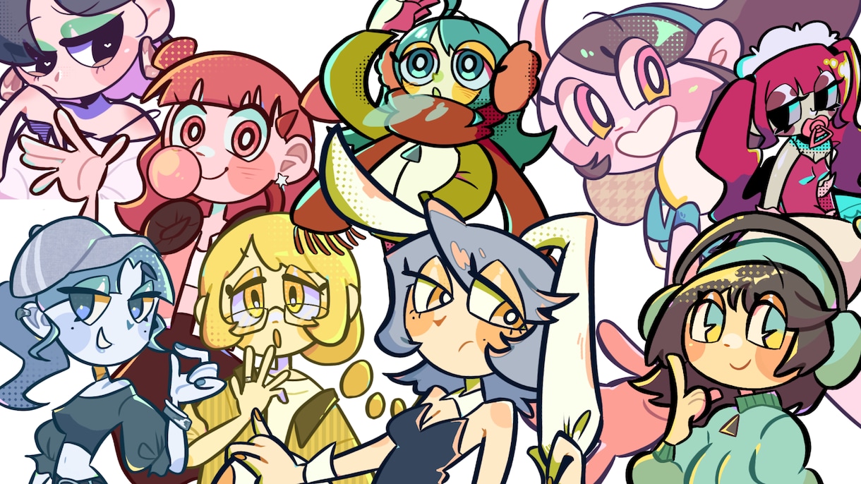 商用利用可能！ポップなデフォルメイラスト描きます 【見栄え◎】個性あふれる「かわいい！」をお求めのあなたへ イメージ4