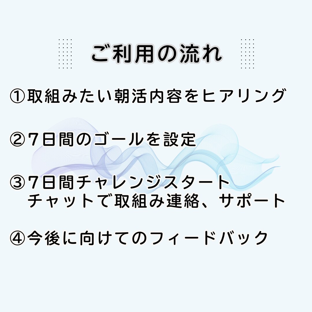 お試し用｜朝活に挑戦するあなたとチャット伴走します 習慣のプロと挑む！ 7日間朝活チャレンジ イメージ4