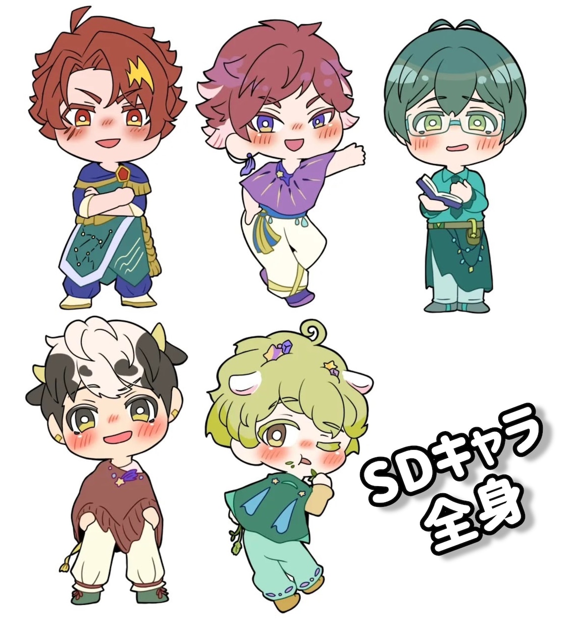 サムネやグッズに使いやすい！SDキャラ制作します 可愛くて使いやすいデフォルメイラスト制作！ イメージ1